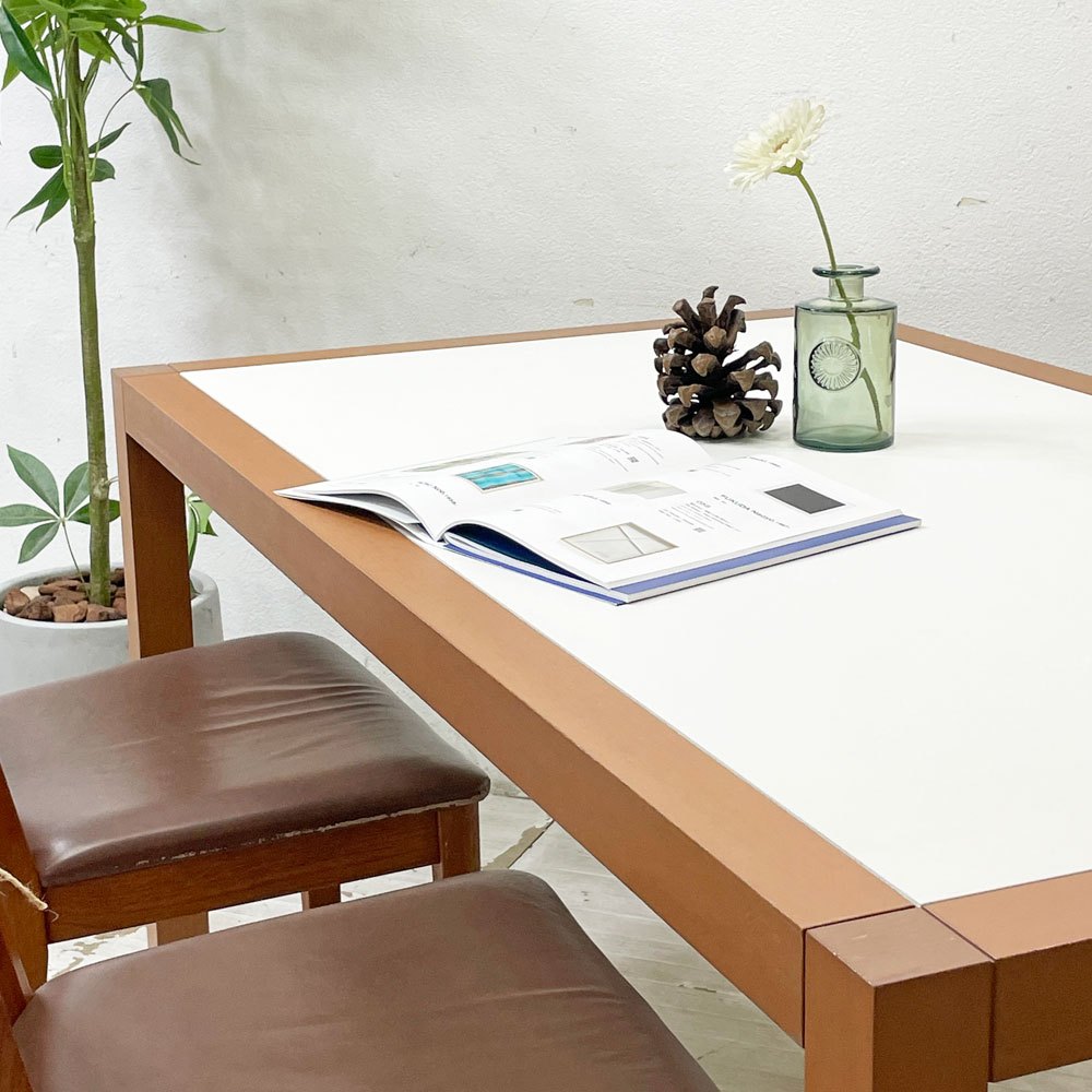 アルフレックス arflex アローラ ALLORA ダイニングテーブル W160cm ホワイト モダン シンプル ミニマル イタリア 希少廃番 ●