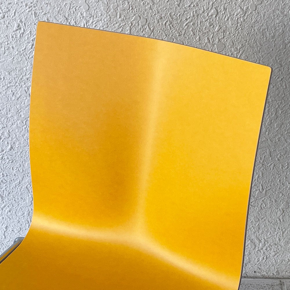 エンゲルブレヒト Engelbrechts チャリック CHAIRIK 107 ダイニングチェア スタッキング そり足 イエロー 未使用品 デンマーク B ◇