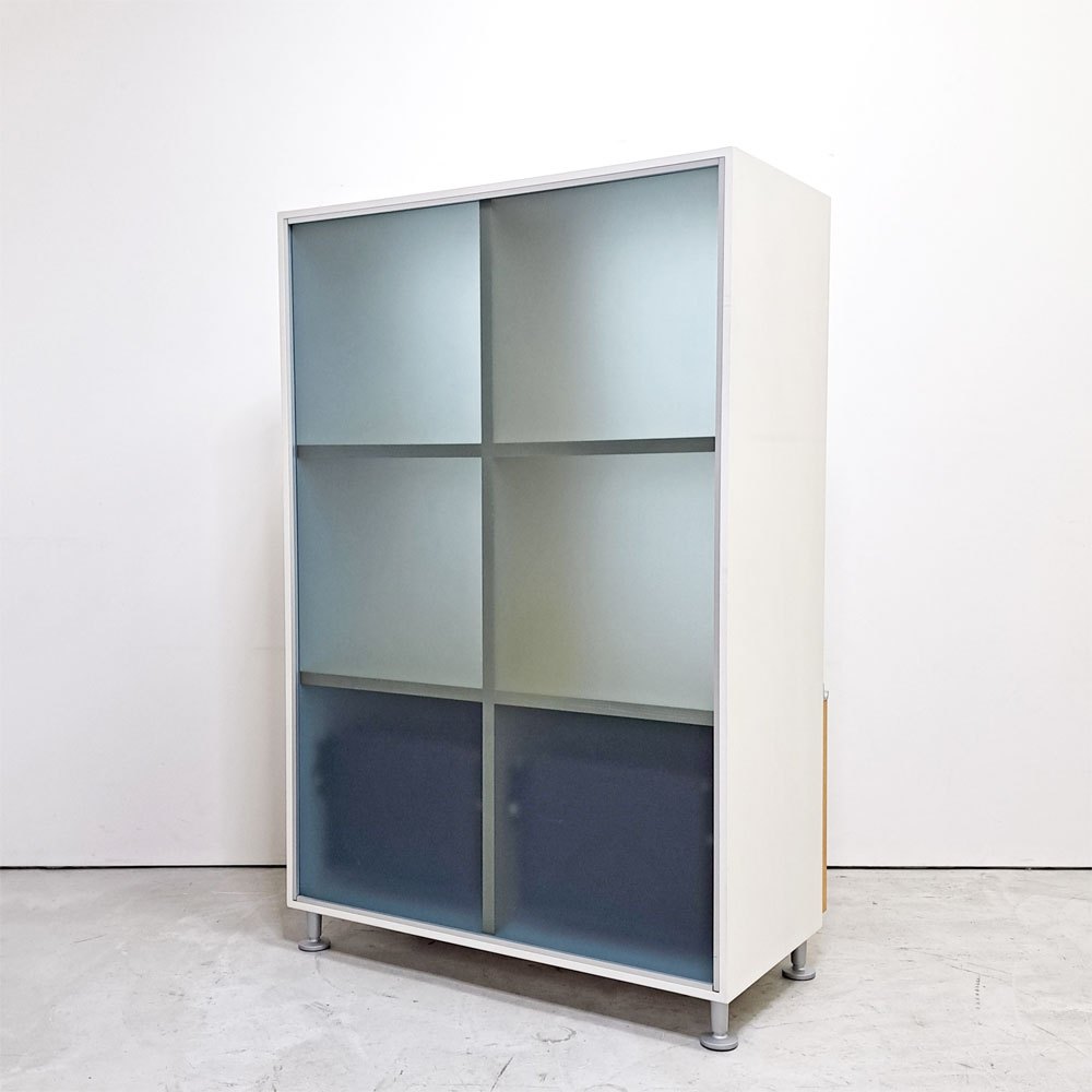 ウィルクハーン Wilkhahn ミナモ Minamo ファイリングシェルフ Filing Shelf オーク材 アルミフレーム アクリルパネル 2ドロワー 2列3段 コクヨ取扱い ●