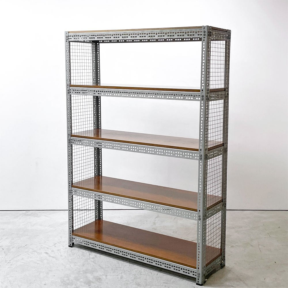 リオン LYON アングルシェルフ SLOTTED ANGLE SHELF 5段 オープンシェルフ W124.5 x D40.5 x H175.5cm P.F.S取扱 スチールメッシュ インダストリアル 工業系 ●