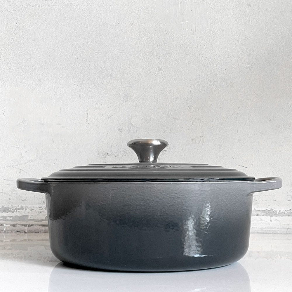 ルクルーゼ LE CREUSET ココットオーバル 両手鍋 33cm  オイスターグレー 鋳物 フランス ■