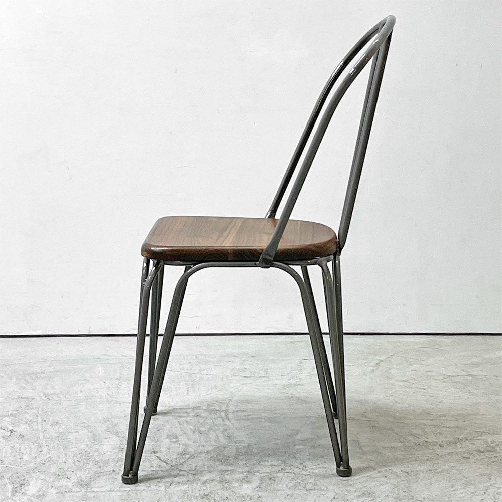 ガルト GART 1290 CHAIR ダイニングチェア エルム古材×アイアン インダストリアルデザイン 工業系 B ●