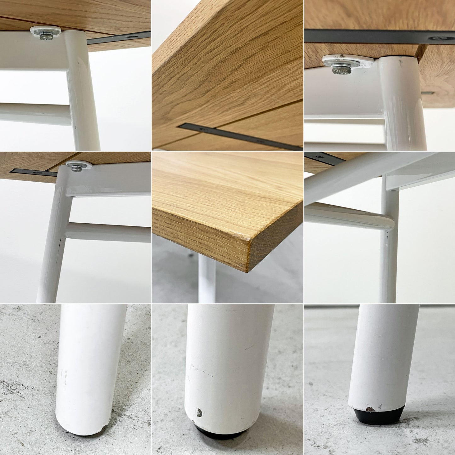 イデー IDEE マタン MATIN ダイニングテーブル オーク無垢材 スチールレッグ ナチュラル W90cm 澁谷一星 ●