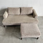 j.s.F ジャーナルスタンダードファニチャー journal standard Furniture ジェーエフケー JFK 2p ソファ W1700 + 別売 オットマン スツール 付き USビンテージスタイル ミッドセンチュリーモダンテイスト 二人掛け 合計参考価格235,400円の品 A 〓