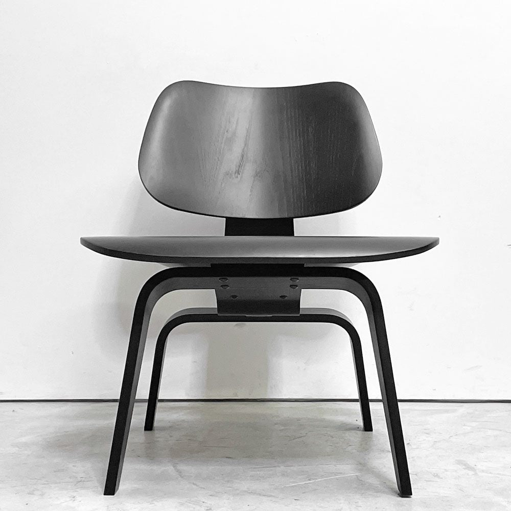 ハーマンミラー Herman Miller イームズ プライウッドチェア LCW エボニー ウッドレッグ C&R イームズ ミッドセンチュリー ●