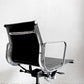 ハーマンミラー Herman Miller イームズアルミナムグループチェア マネージメントチェア アルミバフベース ガス圧昇降仕様 5本脚 キャスタータイプ 本革 イームズ ■
