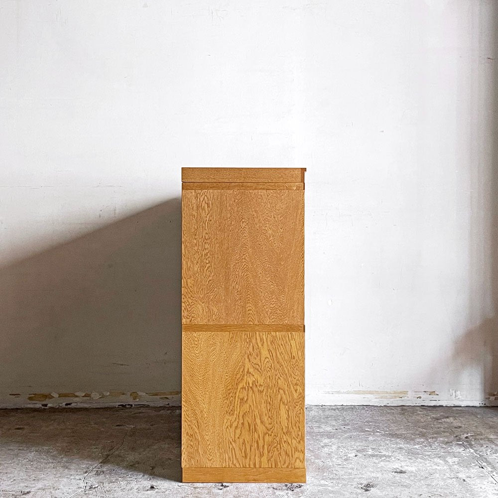 パシフィックファニチャーサービス P.F.S スタッキング ブックケース STACKING BOOK CASE Lサイズ 2段 + TOP&BASE オーク材 ■