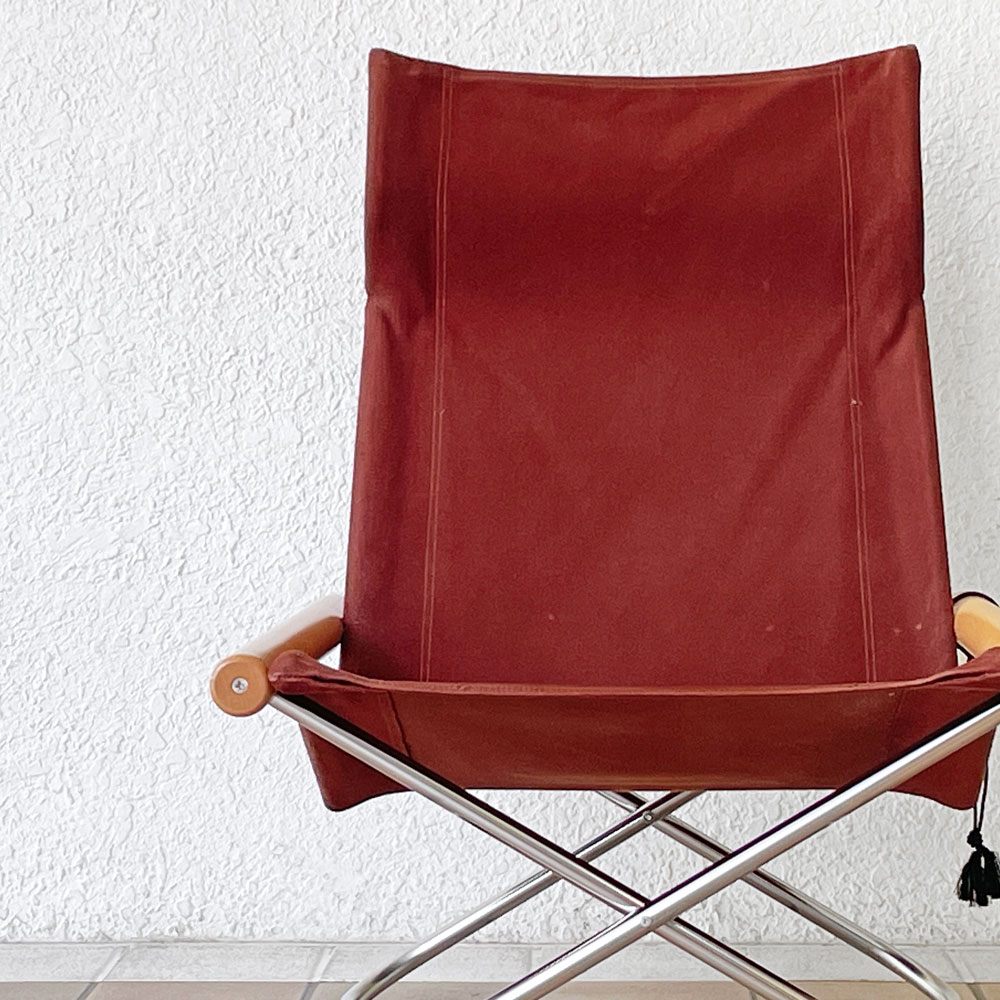 ニーチェア エックス NY chair X フォールディングチェア 折り畳みチェア ブラウン 新居猛 MoMA ◇