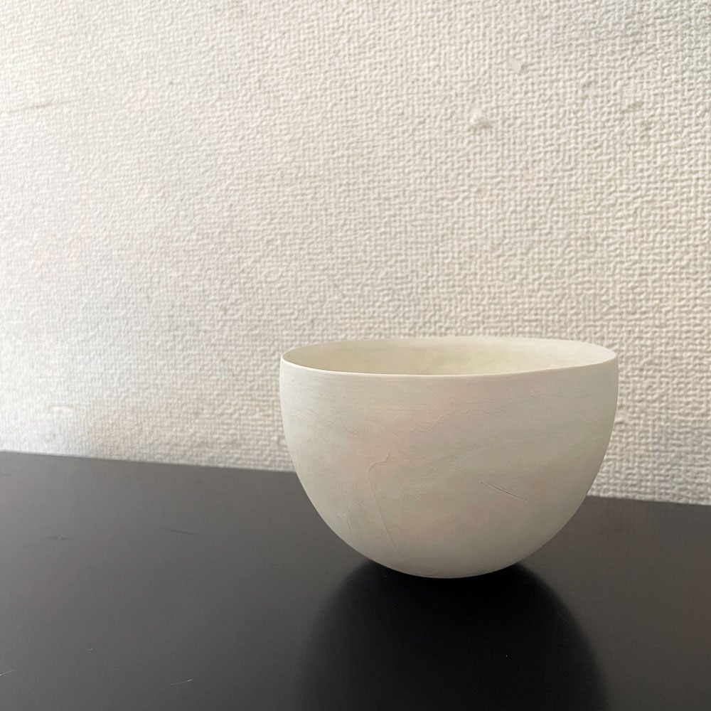 内田鋼一 Kouichi Uchida ホワイトボウル White Bowl 碗 マット釉 Φ12cm サインあり 現代作家 ◎
