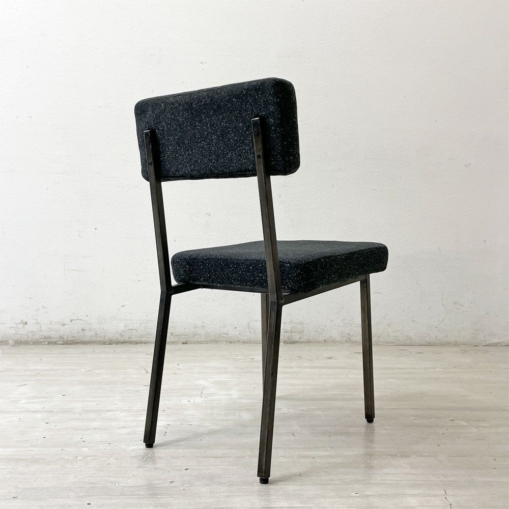 ジャーナルスタンダードファニチャー j.s.F リージェント REGENT CHAIR ダイニングチェア ファブリックシート ブラック スチール脚 定価￥28,600- 廃番 ●
