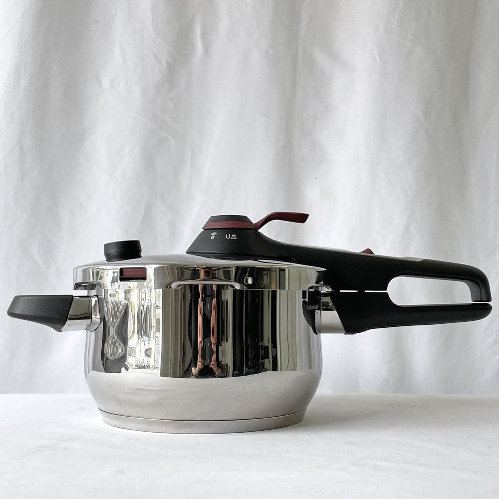タッパーウェア Tupperware 圧力鍋 Pressure Cooker 4.5L すのこ 三脚付き ステンレス ドイツ製 定価 45,000円 ◇