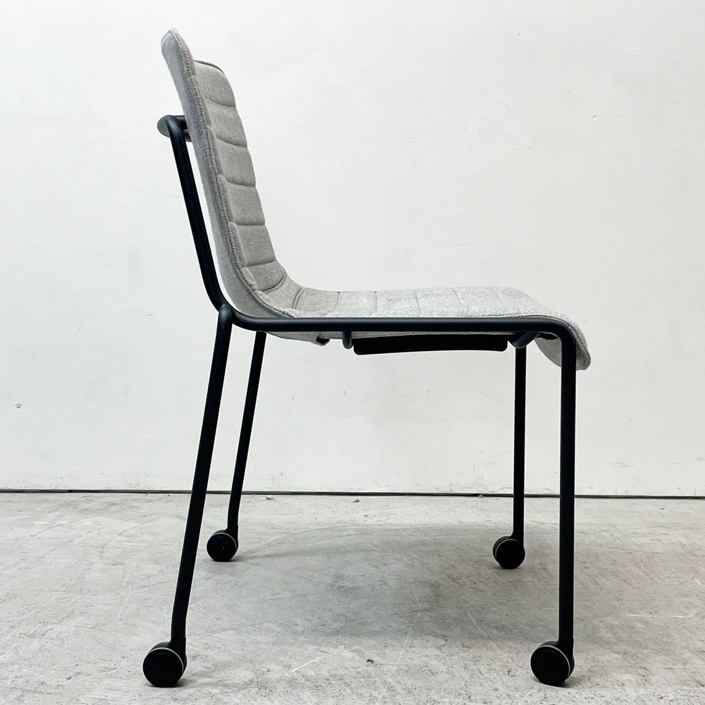 コクヨ KOKUYO オフセットフレームチェア offset frame chair オフィスチェア スタッキングチェア 4本脚 ファブリックシート スカイグレー キャスター B ●