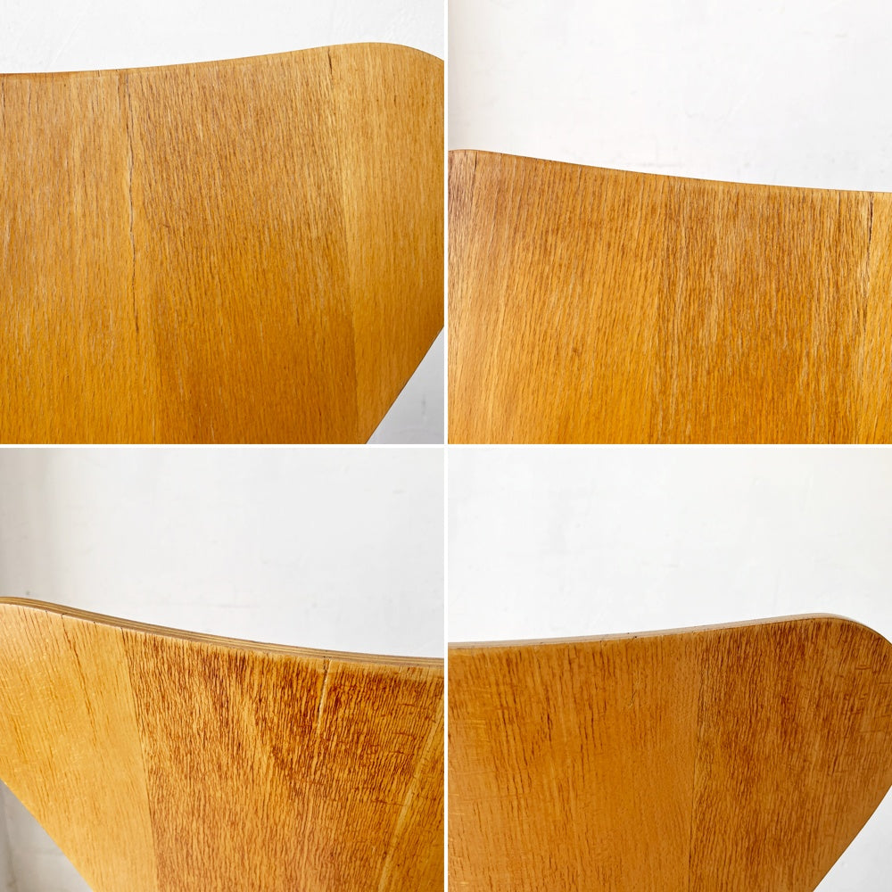 フリッツハンセン Fritz Hansen セブンチェア ダイニングチェア スタッキング チェリー材 アルネ・ヤコブセン Arne Jacobsen 80’s 北欧ビンテージ A ★