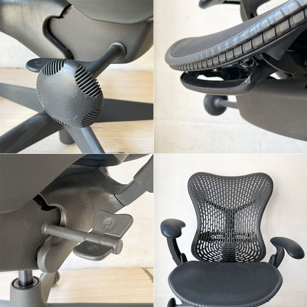 ハーマンミラー Herman Miller ミラチェア Mirra デスクチェア グラファイトベース グラファイトフレーム A ★