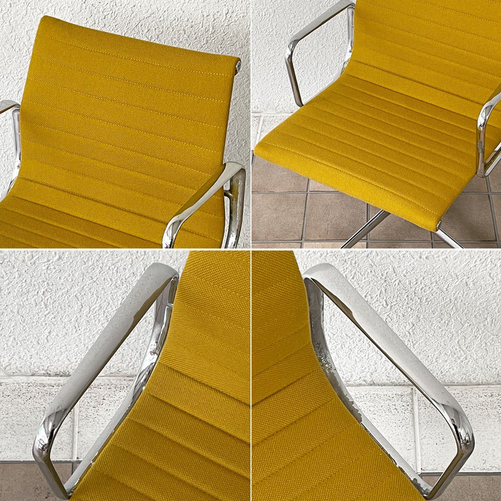 ヴィトラ vitra アルミナムグループ マネジメントチェア デスクチェア 4本脚 ファブリック グライズ 張り替え済み イームズ ◇