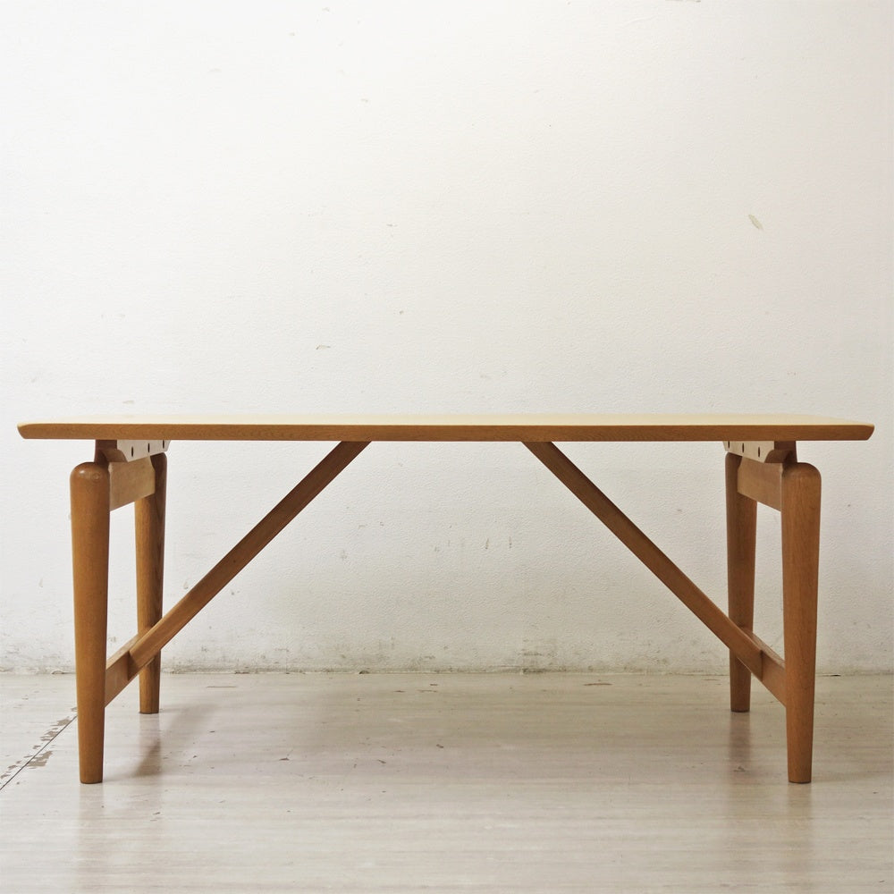 柏木工 KASHIWA ET14 オーク無垢材 ダイニングテーブル w165cm 飛騨家具 ナチュラルモダンデザイン ●