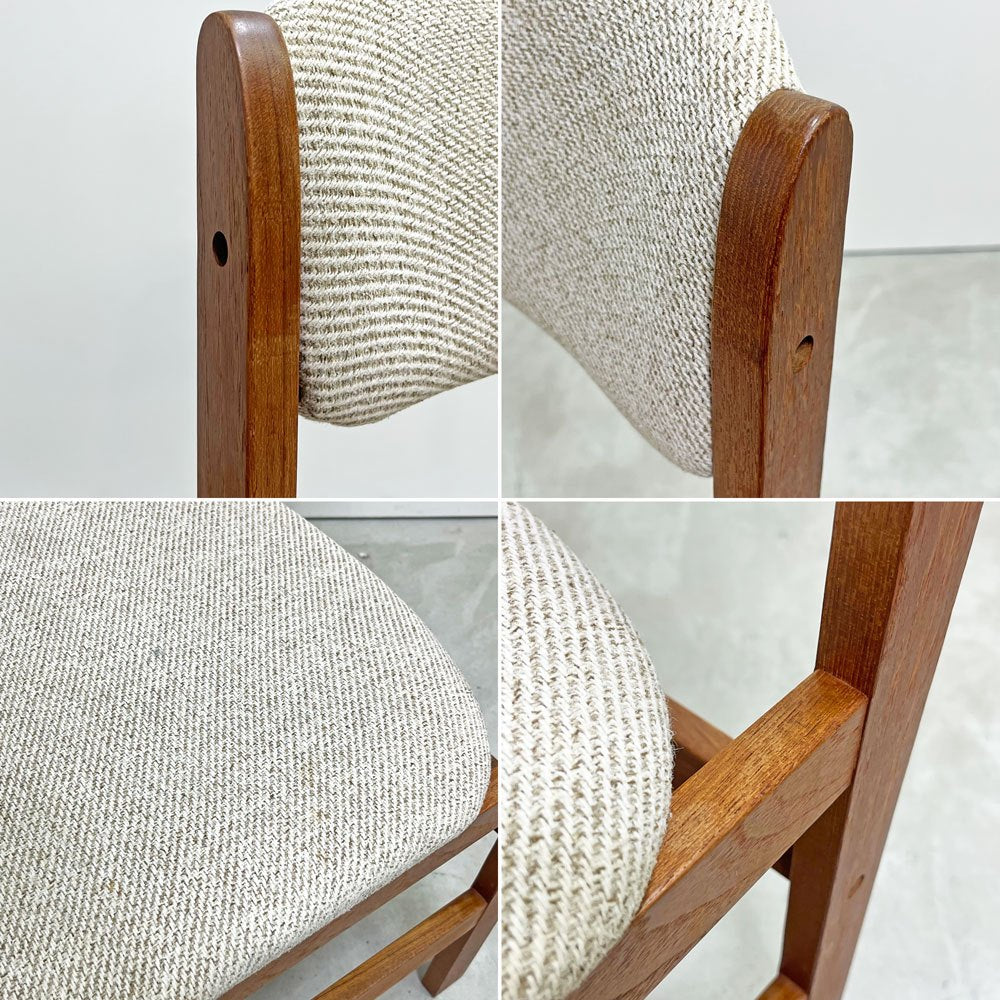 ベニーリンデンデザイン BENNY LINDEN DESIGN ダイニングチェア チーク無垢材 ファブリック デンマーク ビンテージ B ●