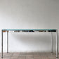 USMハラー USM Haller モジュラーファニチャー Modular Furniture ハラーテーブル ワークテーブル W150 ガラス天板 ブルー系 スイス ◇