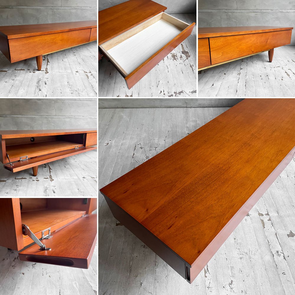 アクメファニチャー ACME Furniture トラッセル TRESTLES TV BOARD LOW テレビボード AVボード ウォールナット材 フラップ扉 抽斗1杯 ♪