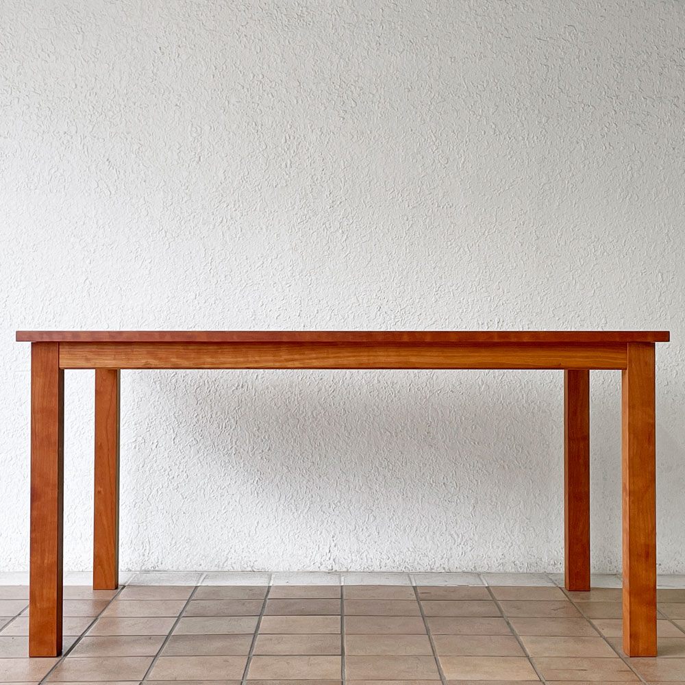ウッドユウライクカンパニー WOOD YOU LIKE COMPANY ベイシック BASIC 30t Ⅰ型 ダイニングテーブル チェリー無垢材 W140cm カスタマイズサイズ ◇