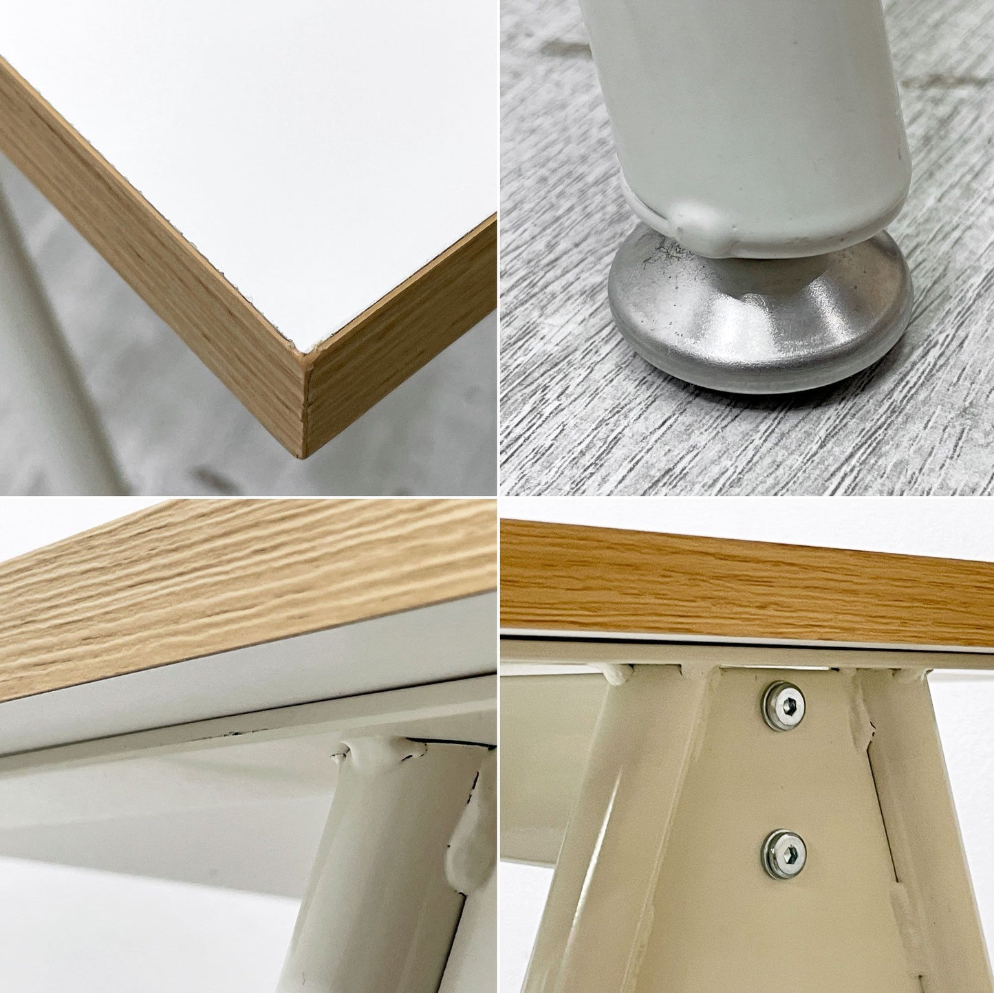 ジャーナルスタンダードファニチャー journal standard Furniture コンパスレッグデスク COMPASS LEG DESK ワークデスク W120cm メラミントップ アイボリー ●