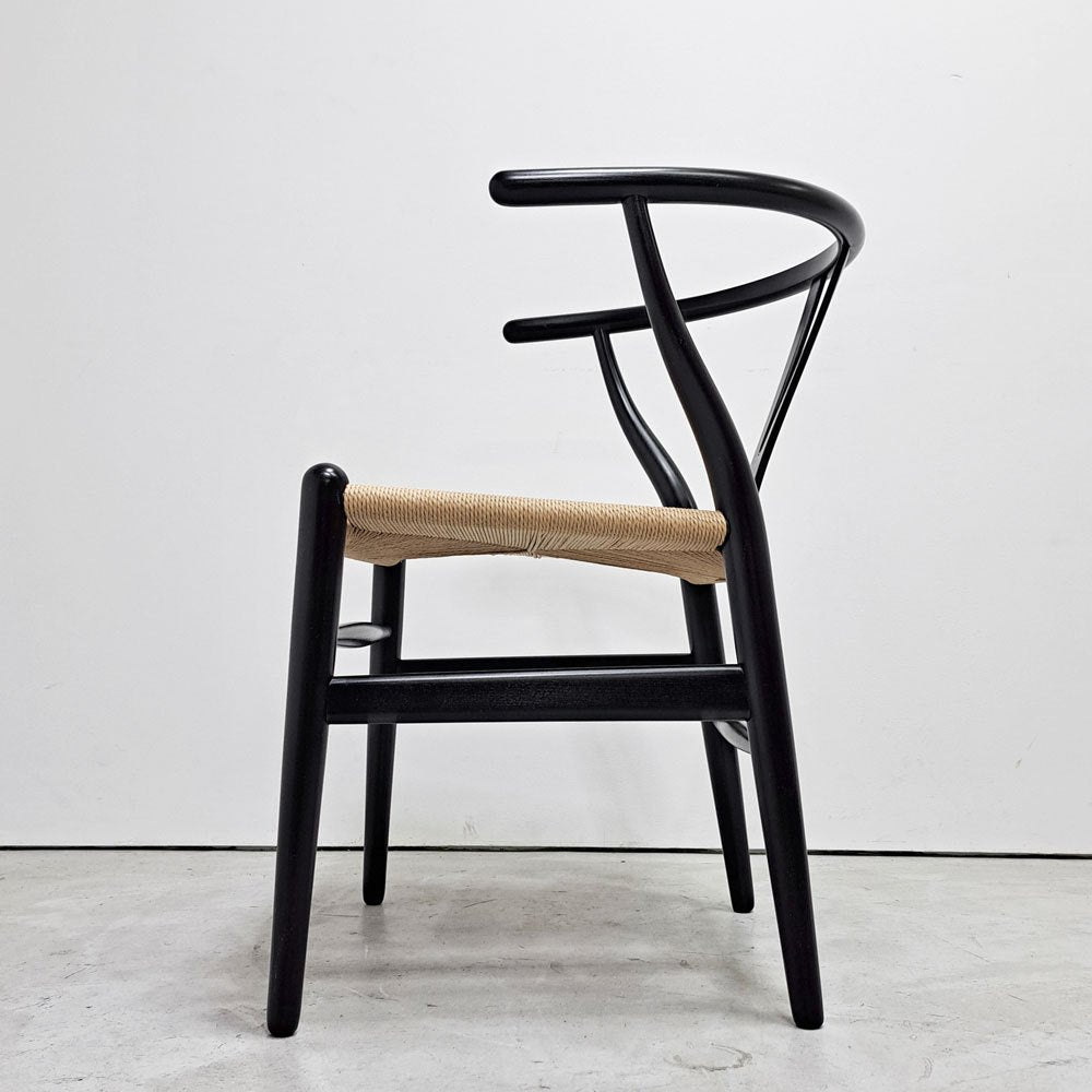 カールハンセン&サン Carl Hansen&Son CH24 Yチェア ブラックラッカー × ナチュラルペーパーコード ビーチ材 ハンス J. ウェグナー 北欧 デンマーク フルリペア品 ●