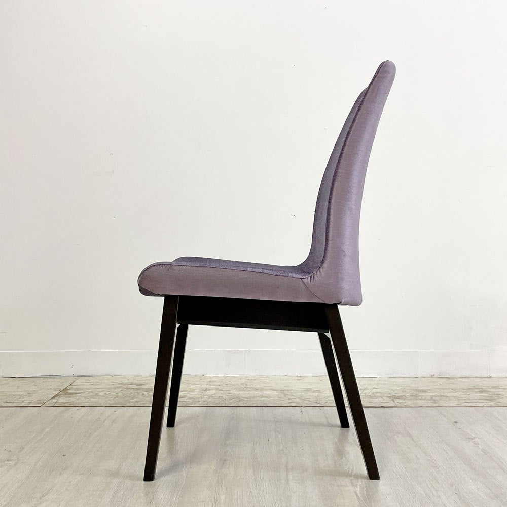 カワジュン KAWAJUN ドリディナチェア DORIDINA CHAIR ファブリック パープル モールドウレタン シンプルデザイン 美品 B ●