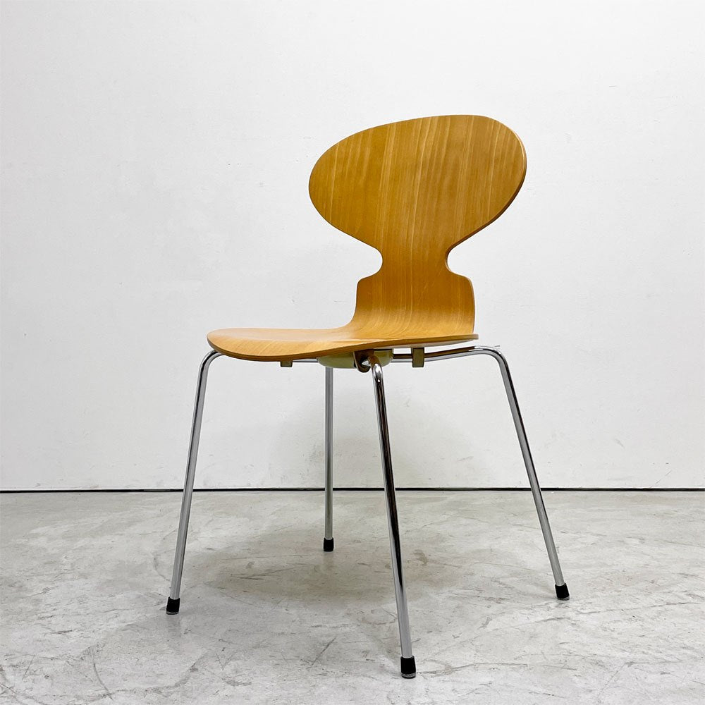 フリッツハンセン Fritz Hansen 3101 アリンコチェア アントチェア 4本脚 ナチュラルビーチ ラッカー仕上げ フェルトグライズ アルネ・ヤコブセン B ●