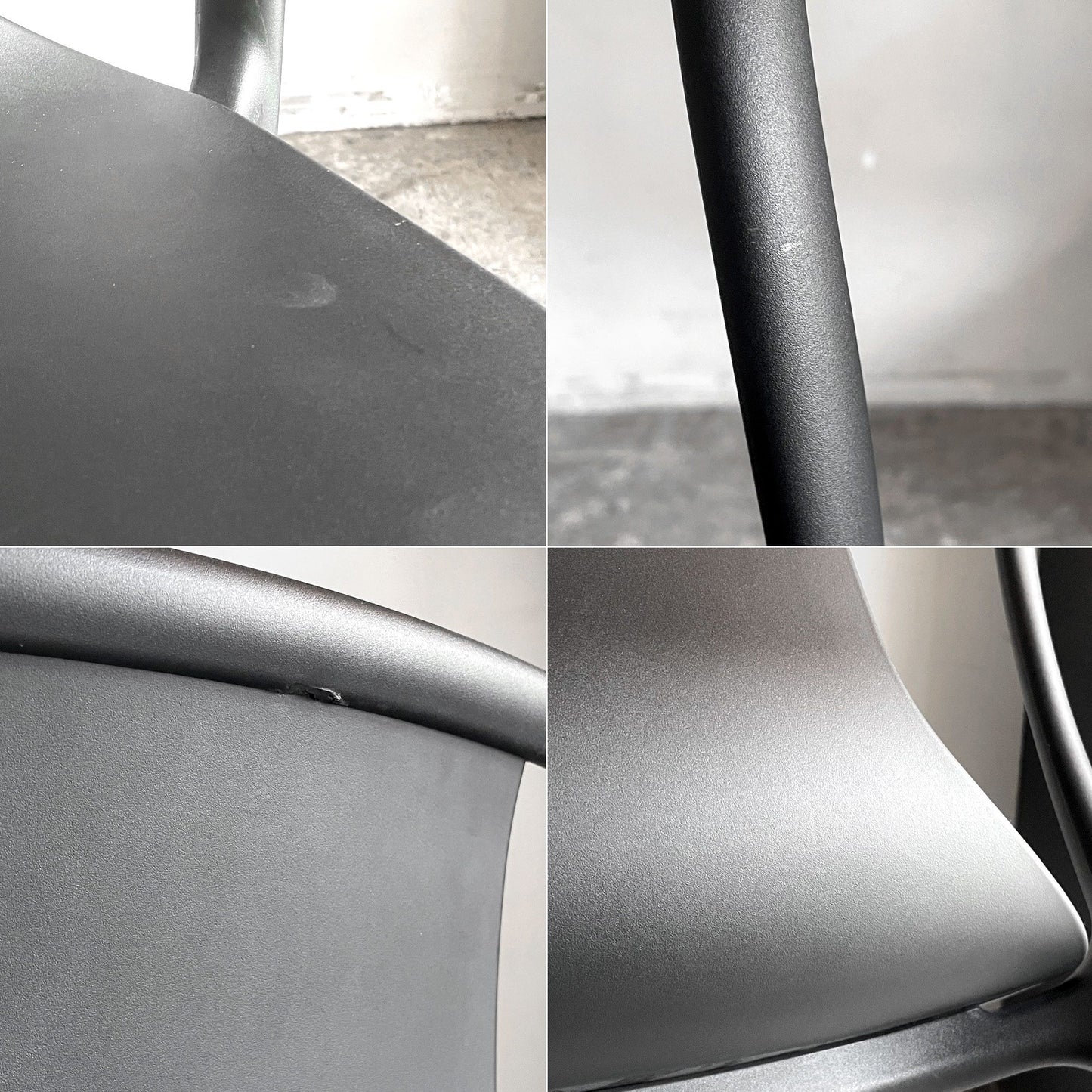 ヴィトラ Vitra ベルヴィルチェア Belleville Chair ダイニングチェア スタッキングチェア ディープブラック ロナン & エルワン・ブルレック B ■