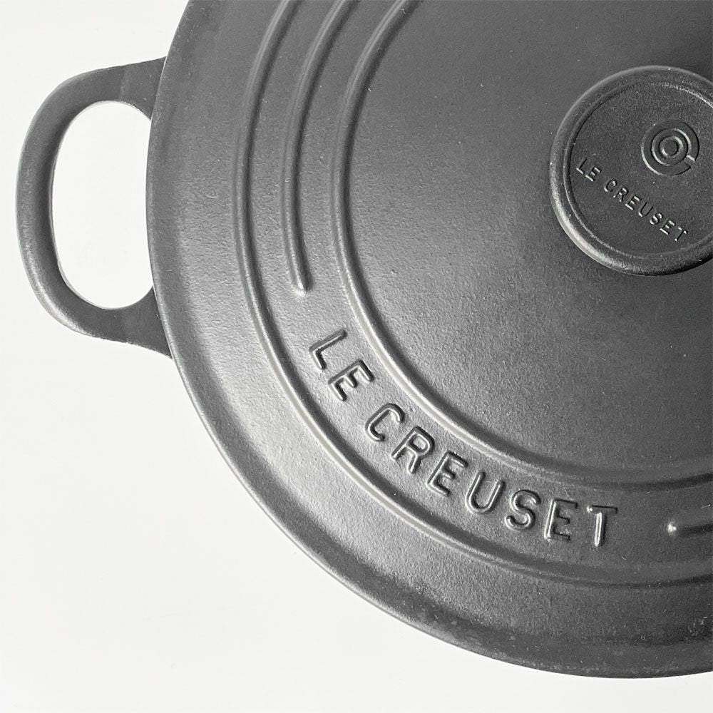 ルクルーゼ LE CREUSET ココットロンド 両手鍋 22cm ブラック 両手鍋 鋳物 ★