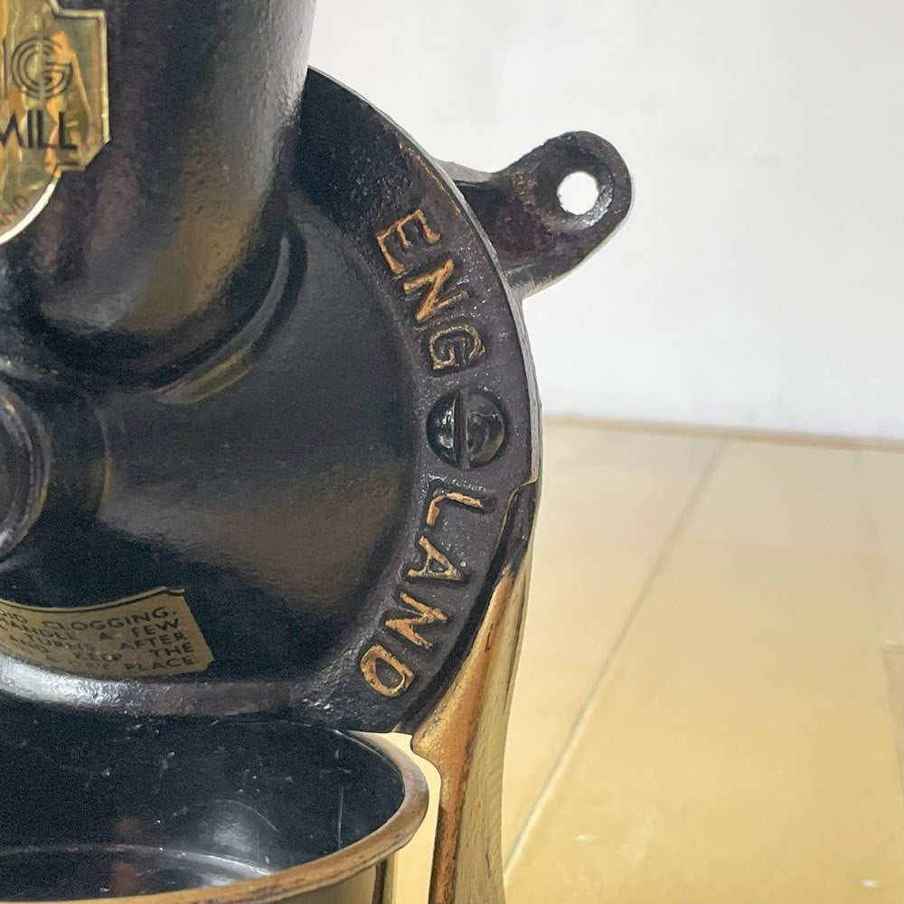 スポング SPONG & CO LTD ビンテージ コーヒーミル グラインダー Model NO.1 壁面やデスクに取り付け可能 英国 イギリスビンテージ ★