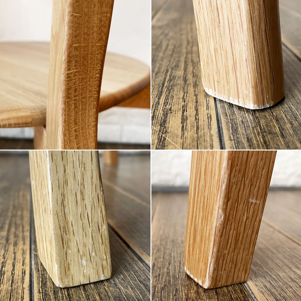 リセノ Re:CENO リバー RIVER Dining Chair ダイニングチェア オーク無垢材 ウレタン塗装 ナチュラルデザイン 定価￥19,900- B ◎