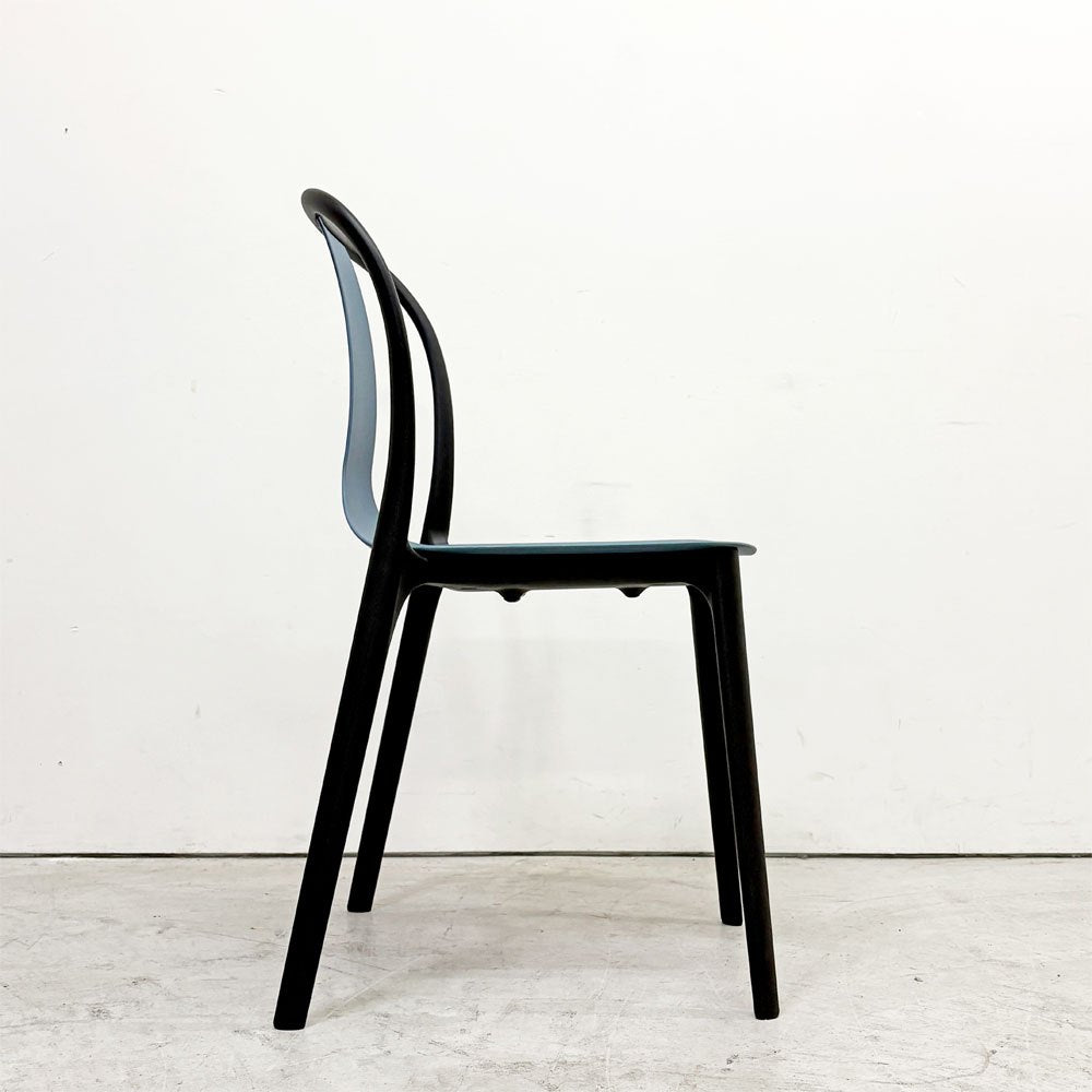 ヴィトラ Vitra ベルヴィルチェア Belleville Chair ダイニングチェア スタッキングチェア シーブルー ロナン & エルワン・ブルレック 4脚セット A ●