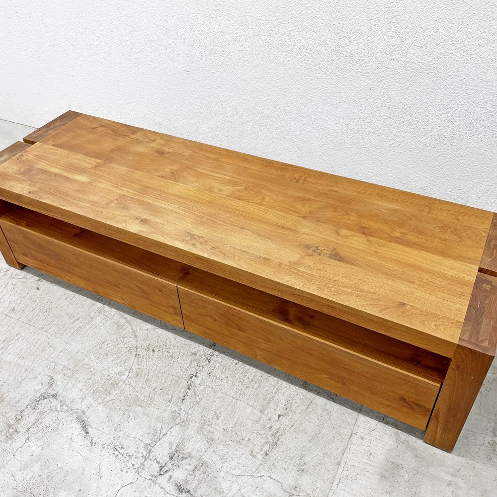 スキャンティーク SCANTEAK アトス ATHOS TVボード AVボード 2ドロワー W180cm チーク無垢材 〓