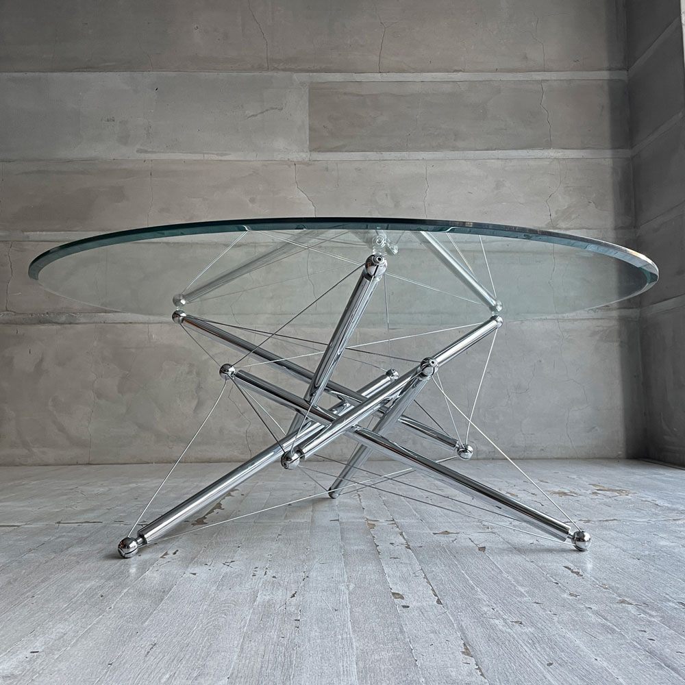 カッシーナイクスシー Cassina ixc. 713 ローテーブル ガラス天板 Φ100cm テオドール・ワッデル Theodore Waddell 参考定価￥460,000- 廃番 ♪