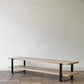 かなでもの KANADEMONO THE TV BOARD LOW TABLE ラバーウッド無垢材 × Black Steel W160cm ナチュラル 定価￥55,900- ◇