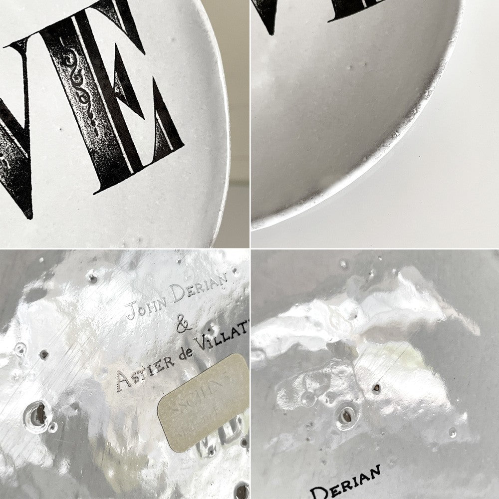 アスティエ・ド・ヴィラット ASTIER de VILLATTE ジョンデリアン JOHN DERIAN ラブ Love スモールプレート Φ16cm 陶器 フランス ■