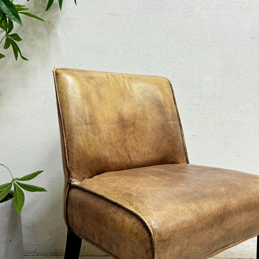 ダルトン DULTON ランディーチェア Randy Chair 本革 レザー ラウンジチェア アームチェア ビンテージスタイル B ●