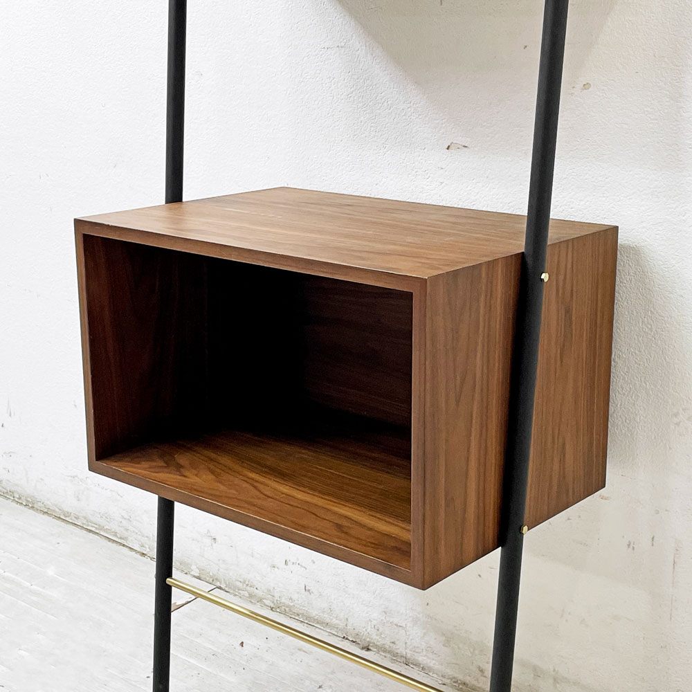 ステラワークス Stellar Works バレット ハイファイ コンソール Valet Hi-Fi Console オープンシェルフ ラダーシェルフ 4段 立て掛け式 W64.5cm 本棚 飾り棚 ●