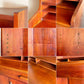 Danish vintage ビューローキャビネット Bookcase & PullOut Desk デスク シェルフ チーク材 60s ビンテージ 北欧デザイン ■