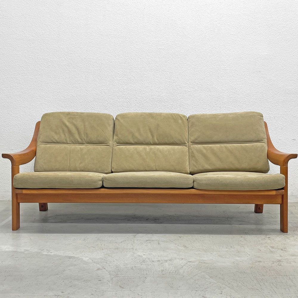 PJ furniture チーク無垢材 3pソファ 3シーター POUL JEPPESEN デンマークビンテージ 〓
