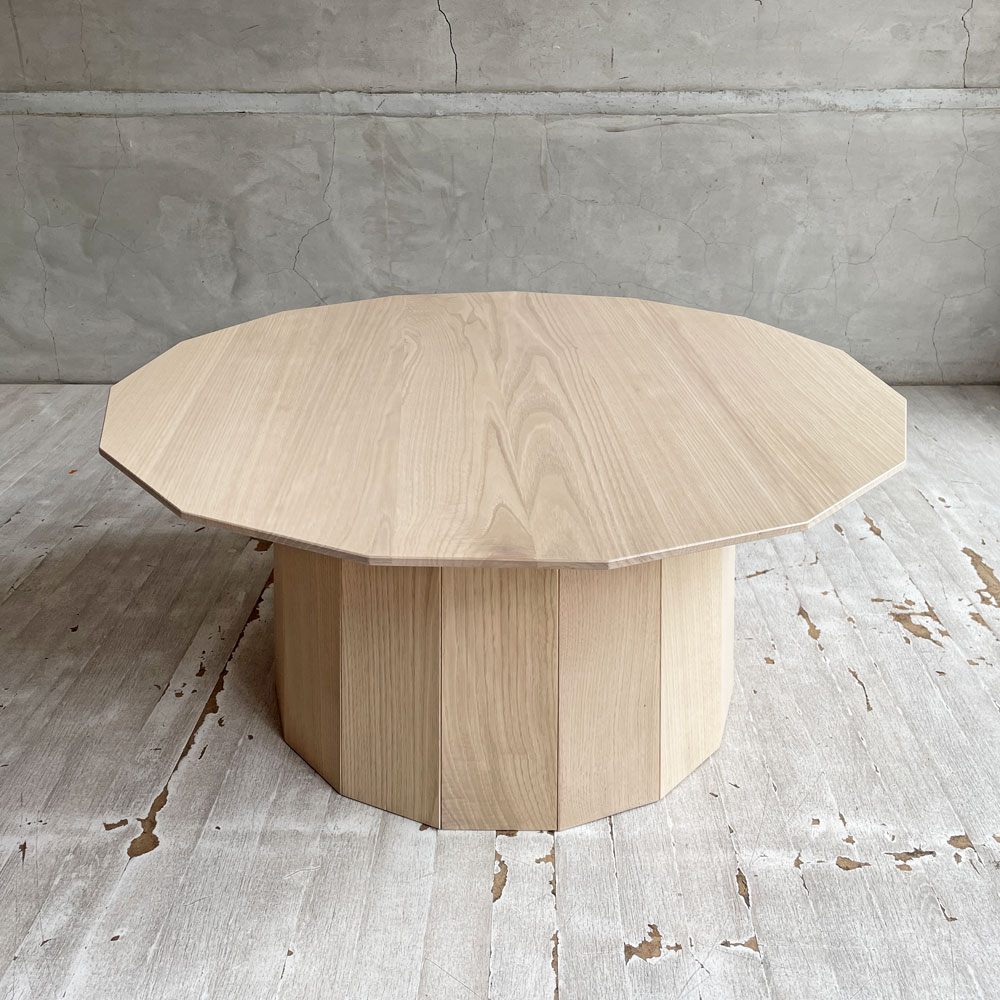 カリモクニュースタンダード Karimoku カラーウッドプレーン ラージ ローテーブル COLOUR WOOD PLAIN Large ショルテン ＆ バーイングス  国産クリ材 14角形 ナチュラル 定価￥85,800- ♪
