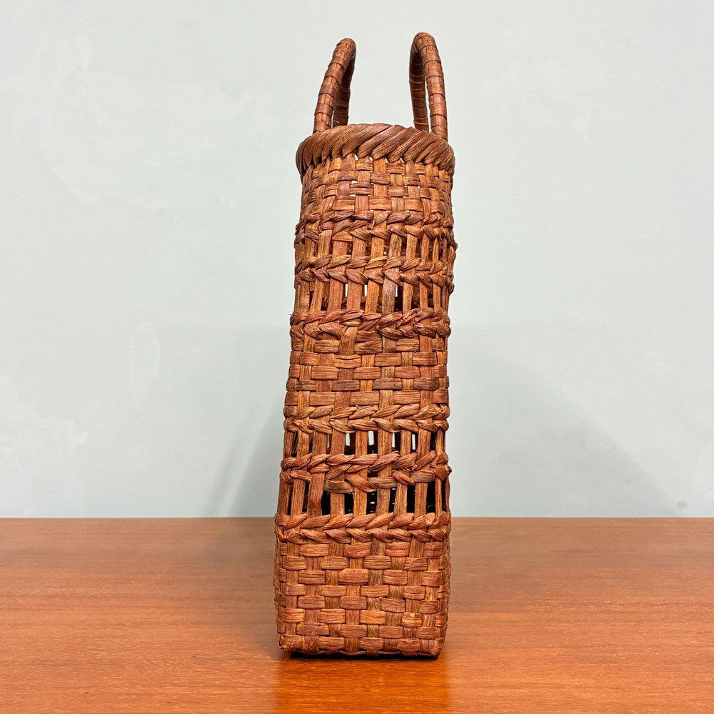 かごや 山葡萄 かごバック トートバック 鞄 バスケット 天然素材 40×42cm ◎