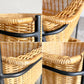 イデー IDEE ワラビー WALLABY バスケットスタンド BASKET STAND ラタン スチール ブラック ナチュラルデザイン ■