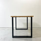 かなでもの KANADEMONO ザ・テーブル THE TABLE デスク ラバーウッド材 Square スチール ブラック W120cm ナチュラル インダストリアル ●