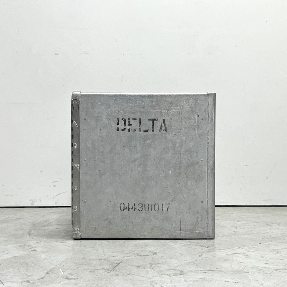 DELTA航空 ビンテージ ギャレーコンテナ ボックス Galley Box アルミ製 1ドア 6段 棚板付き 1960～70`s US Vintage D ●