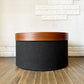 ソフトライン SOFTLINE ドラムスパフ DRUMS POUF スツール リビングテーブル ウォールナットトレイ Φ60cm アクタス取扱 定価￥69,300- ◎