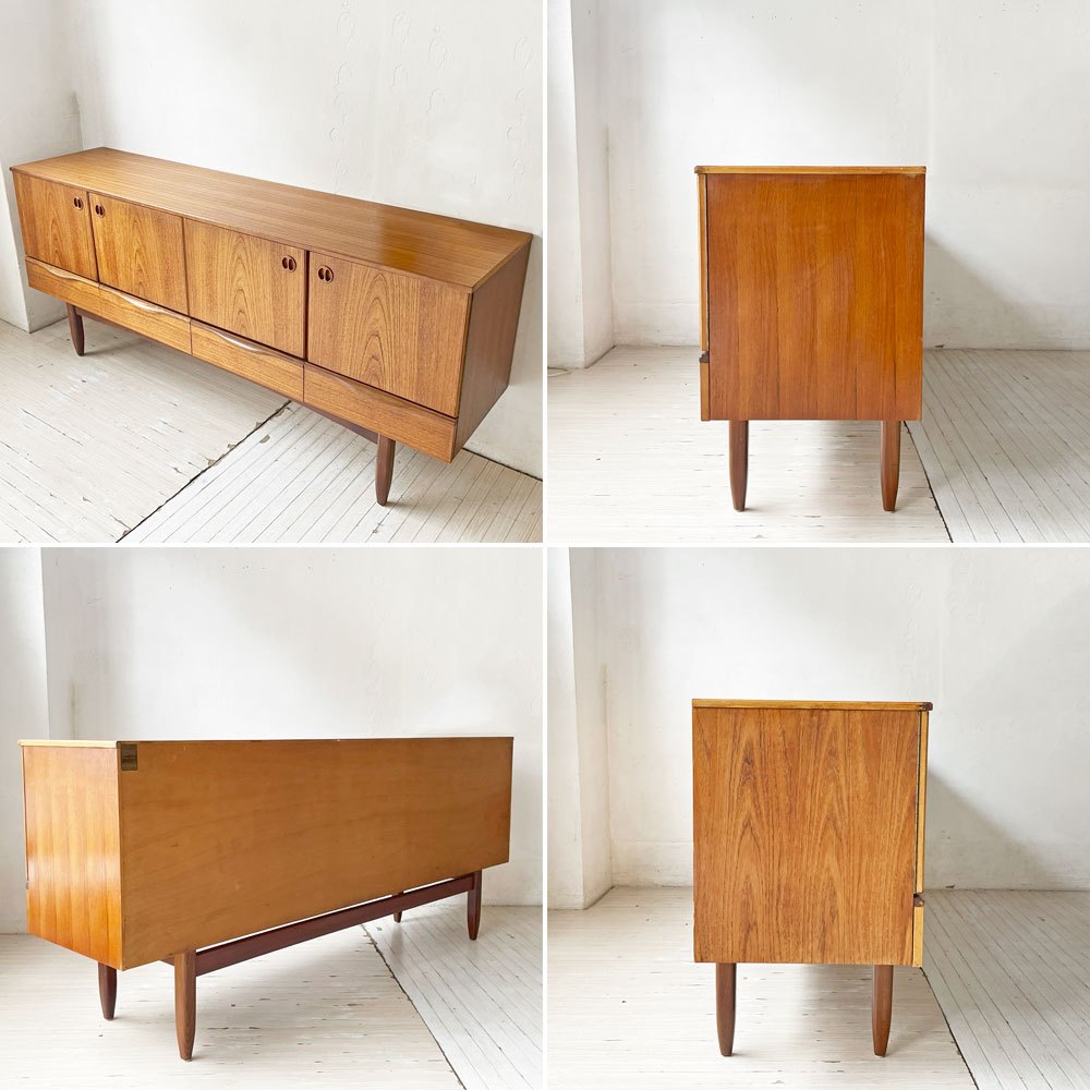 ポートウッドファニチャー Portwood furniture チーク材 サイドボード キャビネット W183cm 英国 UKビンテージ ★
