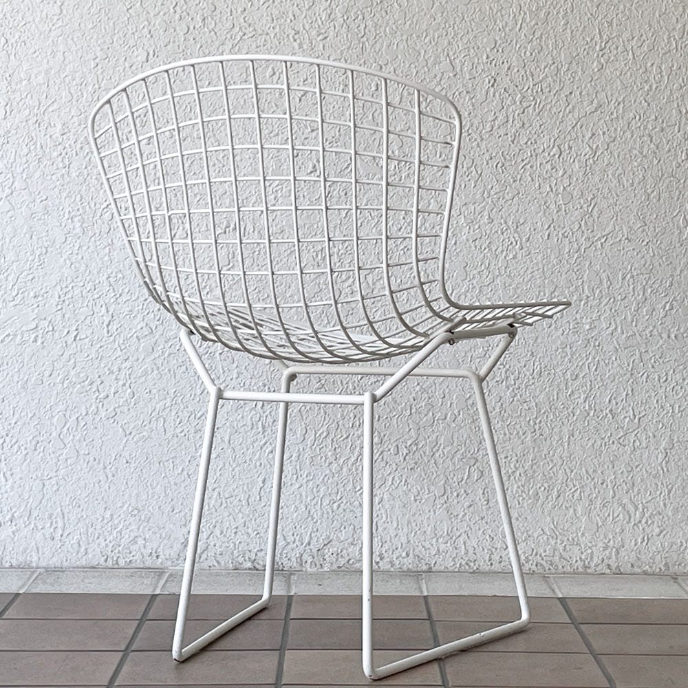 ノル Knoll 420 サイドチェア ワイヤーチェア ホワイト ハリー・ベルトイア Harry Bertoia ミッドセンチュリー 名作椅子 ◇