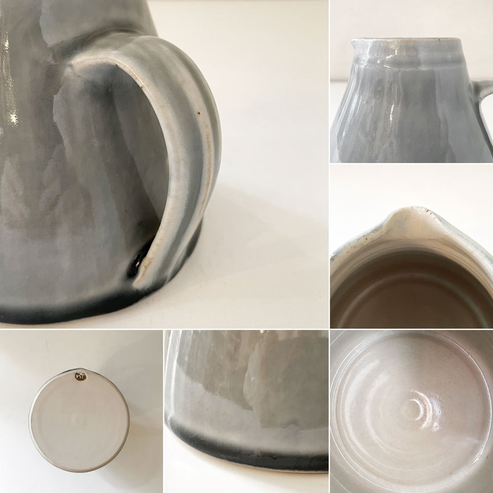 マーガレットハウエル MARGARET HOWELL MHL × ニコラ・タッシー NICOLA TASSIE スモールジャグ 陶製ピッチャー グレー系 定価￥27,000- ◎